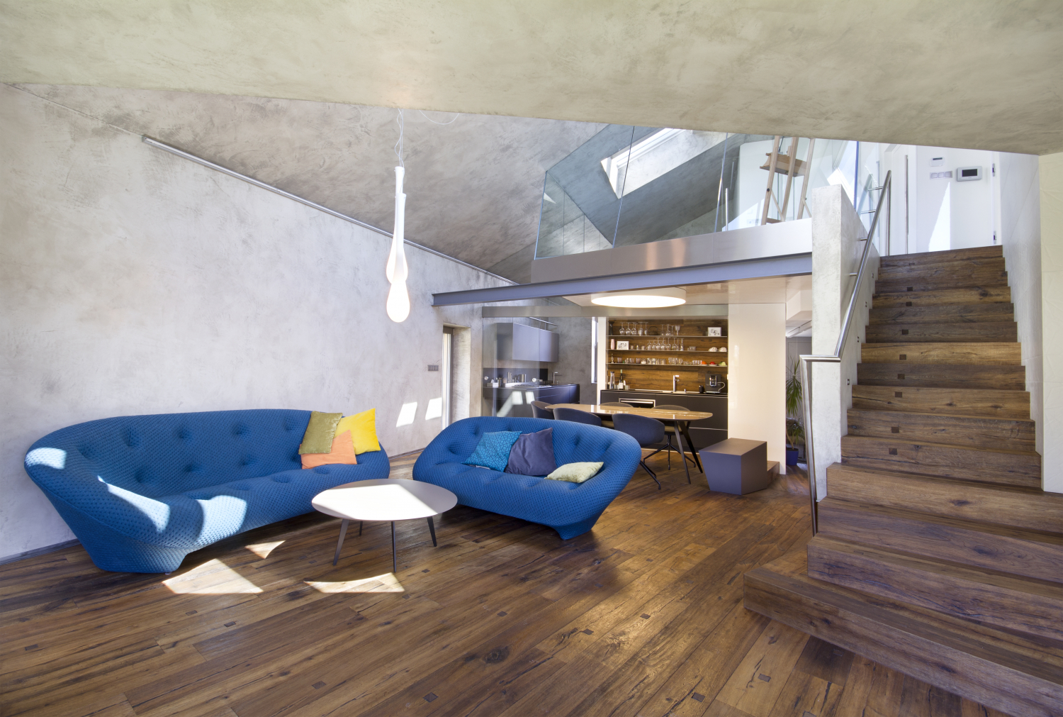 Moderní imitace betonu® v obývacím pokoji